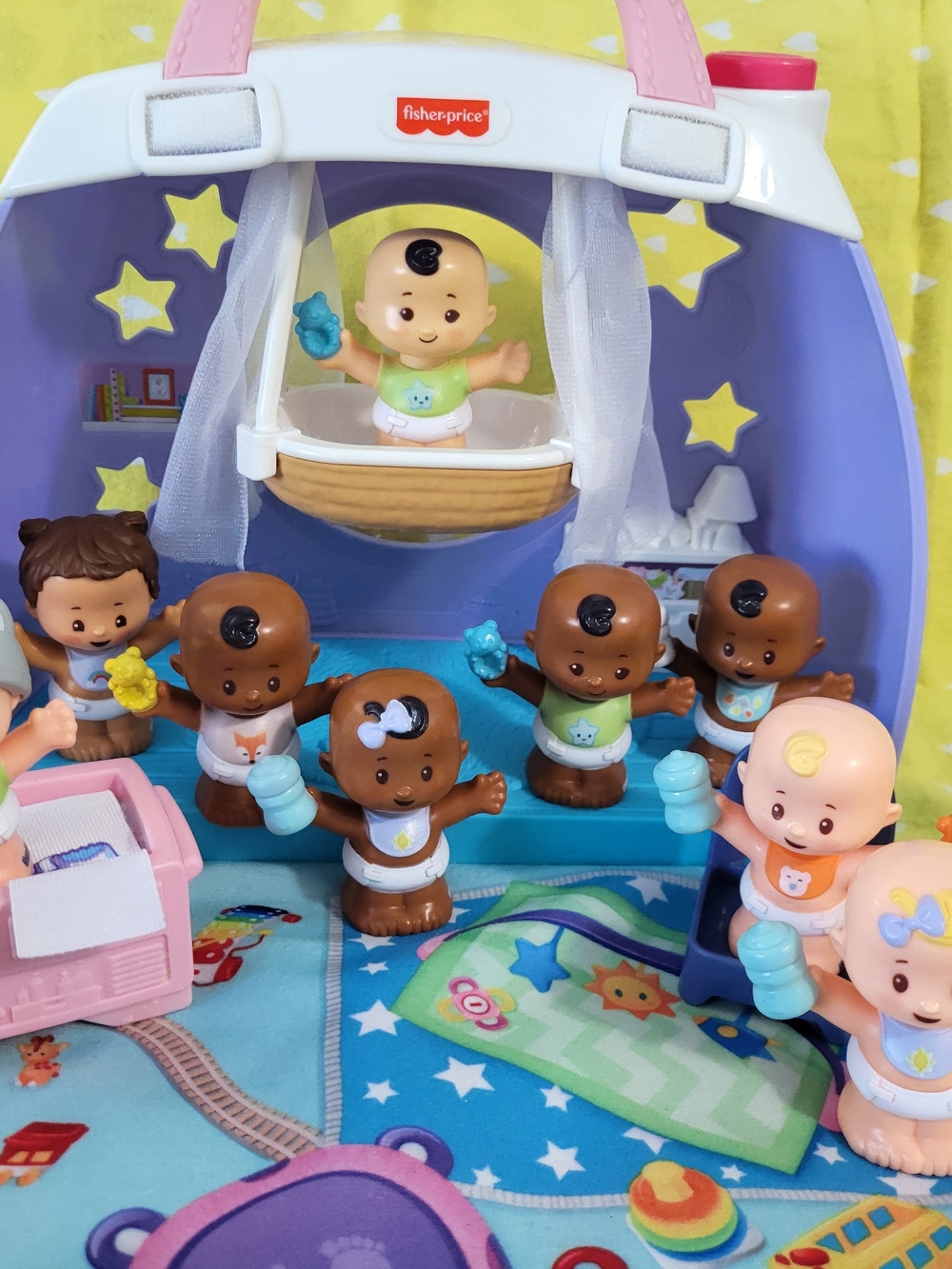 HUGE HTF Fisher-Price Little People Baby Figure Bundle, Twins, Triplets